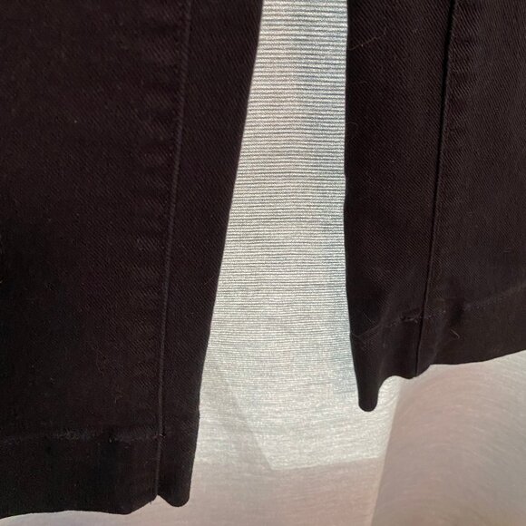 Gap 10 Cropped High Rise Wide Leg Black Denim Jean - Picture 4 of 5